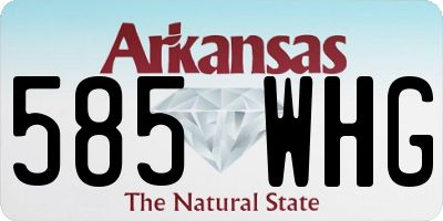 AR license plate 585WHG