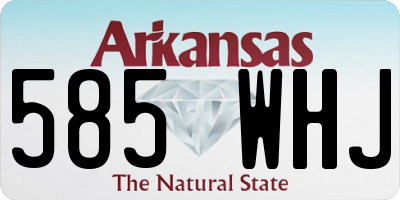 AR license plate 585WHJ