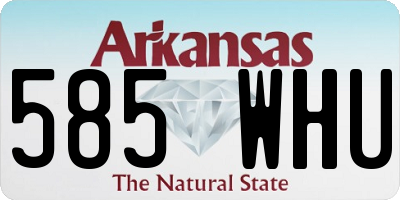 AR license plate 585WHU