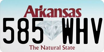 AR license plate 585WHV
