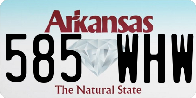AR license plate 585WHW