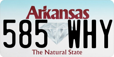 AR license plate 585WHY