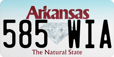 AR license plate 585WIA