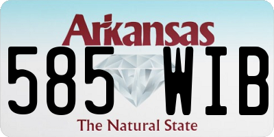 AR license plate 585WIB
