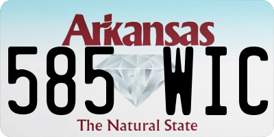 AR license plate 585WIC