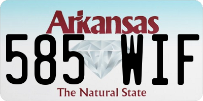AR license plate 585WIF