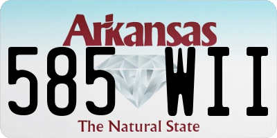 AR license plate 585WII