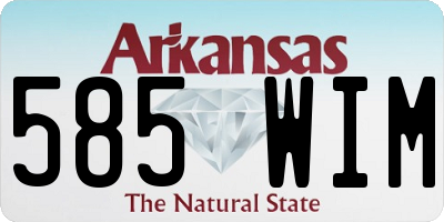 AR license plate 585WIM