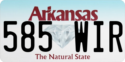 AR license plate 585WIR