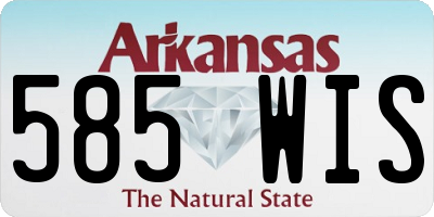AR license plate 585WIS