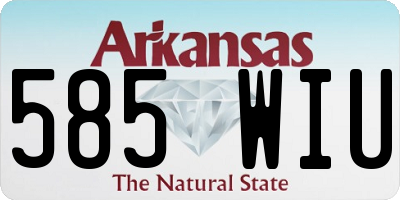 AR license plate 585WIU
