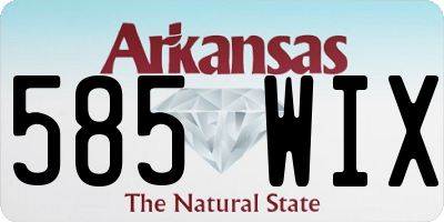 AR license plate 585WIX