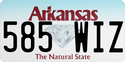 AR license plate 585WIZ