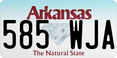 AR license plate 585WJA
