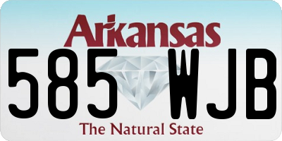 AR license plate 585WJB