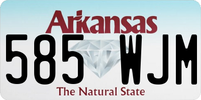 AR license plate 585WJM