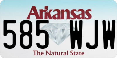 AR license plate 585WJW