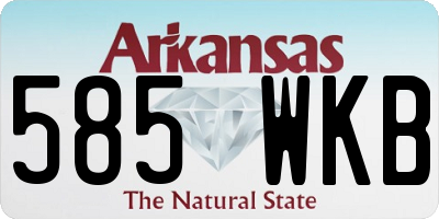 AR license plate 585WKB