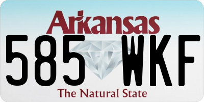 AR license plate 585WKF