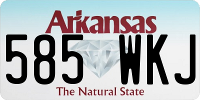 AR license plate 585WKJ