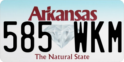 AR license plate 585WKM