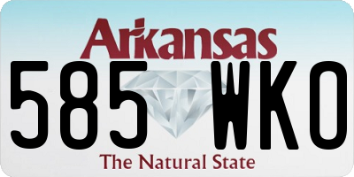 AR license plate 585WKO