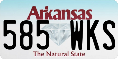 AR license plate 585WKS