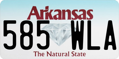 AR license plate 585WLA