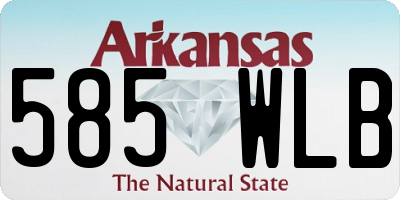 AR license plate 585WLB