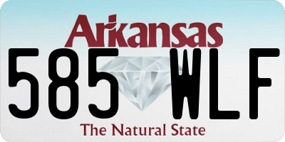 AR license plate 585WLF