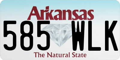 AR license plate 585WLK