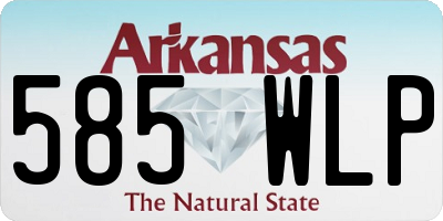AR license plate 585WLP