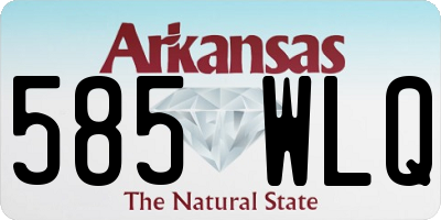 AR license plate 585WLQ