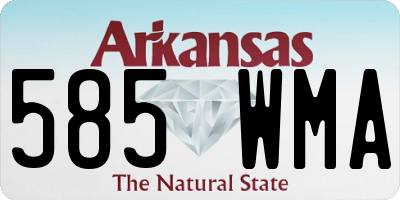 AR license plate 585WMA