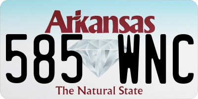 AR license plate 585WNC