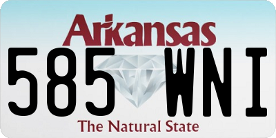 AR license plate 585WNI