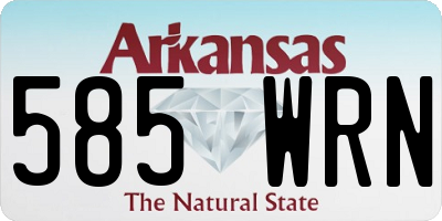 AR license plate 585WRN