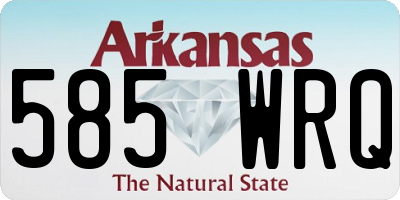 AR license plate 585WRQ