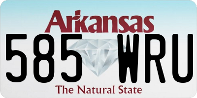 AR license plate 585WRU