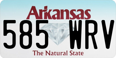 AR license plate 585WRV
