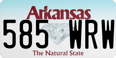 AR license plate 585WRW