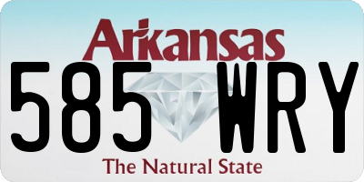 AR license plate 585WRY