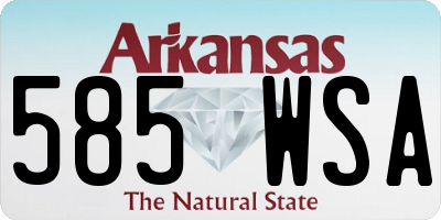AR license plate 585WSA