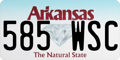 AR license plate 585WSC