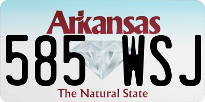 AR license plate 585WSJ