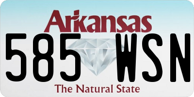 AR license plate 585WSN