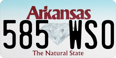 AR license plate 585WSO