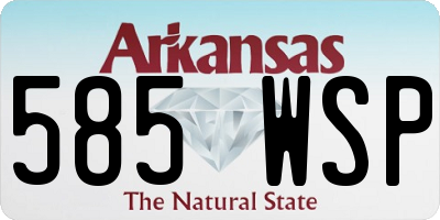 AR license plate 585WSP