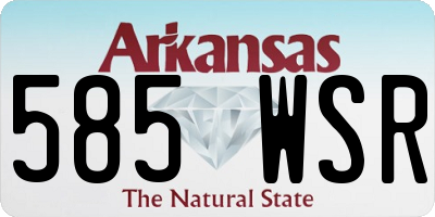 AR license plate 585WSR