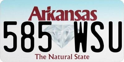 AR license plate 585WSU